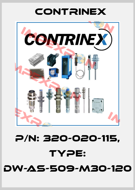 p/n: 320-020-115, Type: DW-AS-509-M30-120 Contrinex