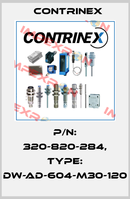 p/n: 320-820-284, Type: DW-AD-604-M30-120 Contrinex