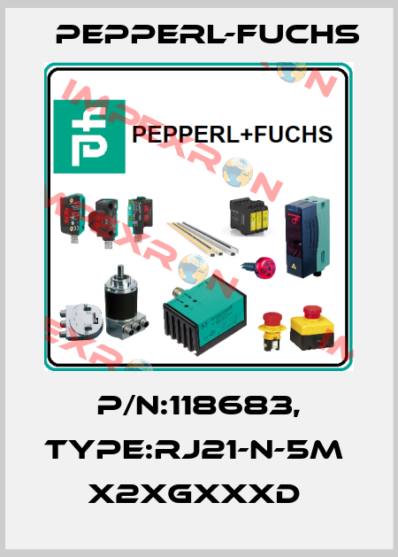 P/N:118683, Type:RJ21-N-5M             x2xGxxxD  Pepperl-Fuchs