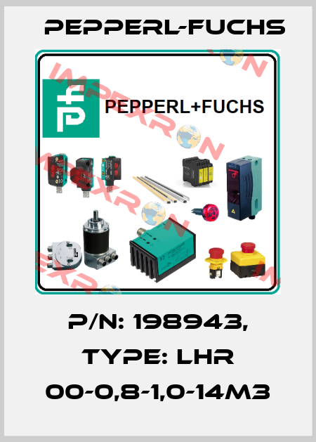 p/n: 198943, Type: LHR 00-0,8-1,0-14M3 Pepperl-Fuchs