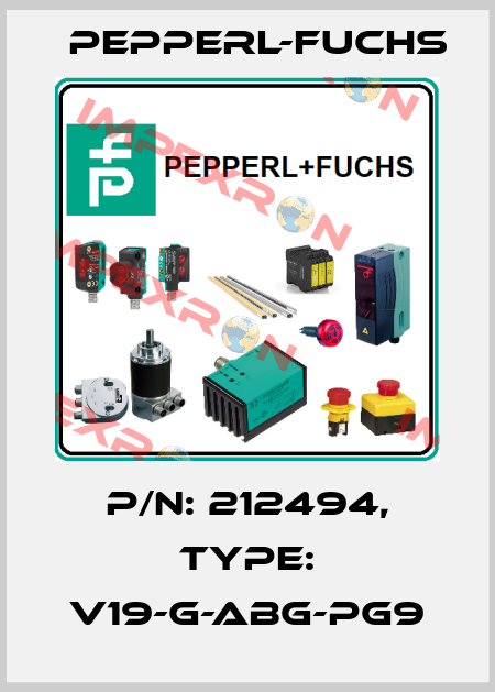p/n: 212494, Type: V19-G-ABG-PG9 Pepperl-Fuchs