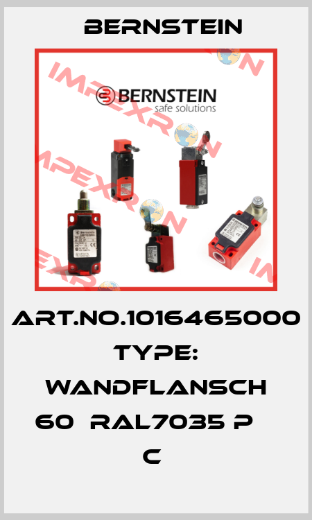 Art.No.1016465000 Type: WANDFLANSCH 60  RAL7035 P    C  Bernstein