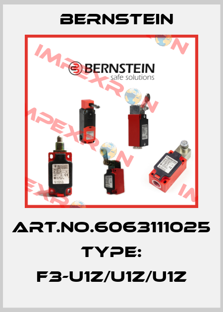 Art.No.6063111025 Type: F3-U1Z/U1Z/U1Z Bernstein