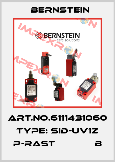 Art.No.6111431060 Type: SID-UV1Z P-RAST              B Bernstein