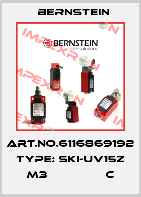 Art.No.6116869192 Type: SKI-UV15Z M3                 C Bernstein