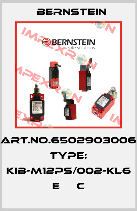 Art.No.6502903006 Type: KIB-M12PS/002-KL6      E     C Bernstein
