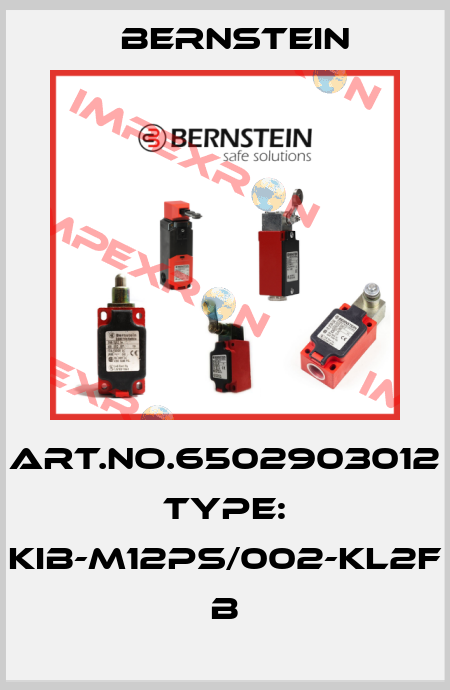 Art.No.6502903012 Type: KIB-M12PS/002-KL2F           B Bernstein