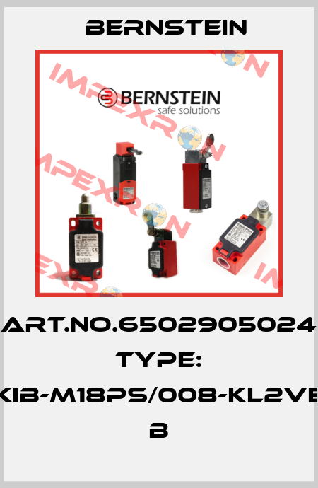 Art.No.6502905024 Type: KIB-M18PS/008-KL2VE          B Bernstein