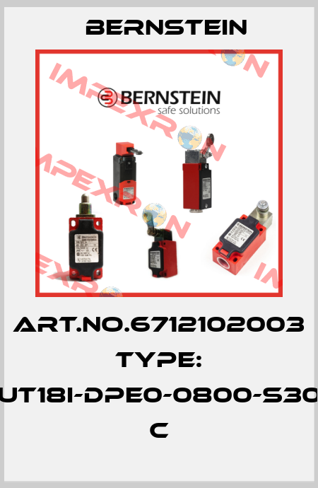 Art.No.6712102003 Type: UT18I-DPE0-0800-S30          C Bernstein
