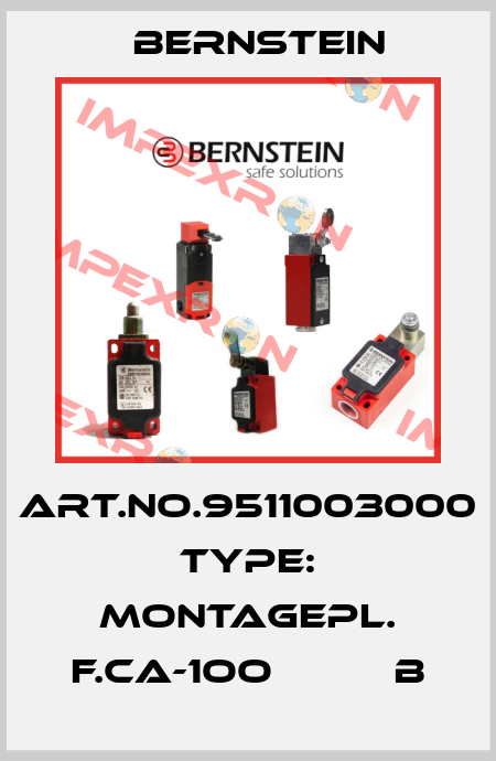 Art.No.9511003000 Type: MONTAGEPL. F.CA-1OO          B Bernstein
