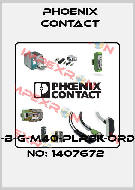 HC-B-G-M40-PLRBK-ORDER NO: 1407672  Phoenix Contact