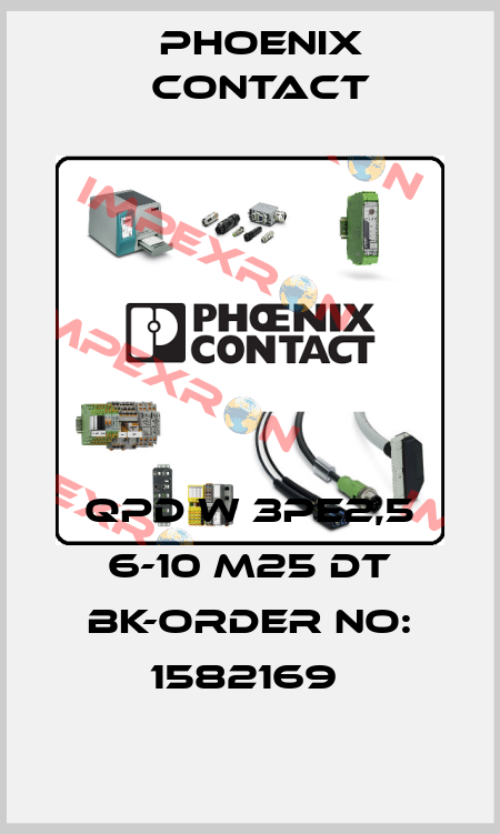 QPD W 3PE2,5 6-10 M25 DT BK-ORDER NO: 1582169  Phoenix Contact