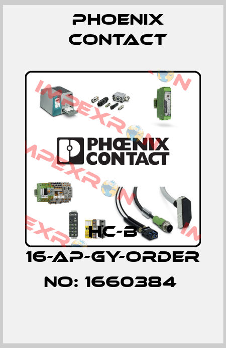 HC-B 16-AP-GY-ORDER NO: 1660384  Phoenix Contact