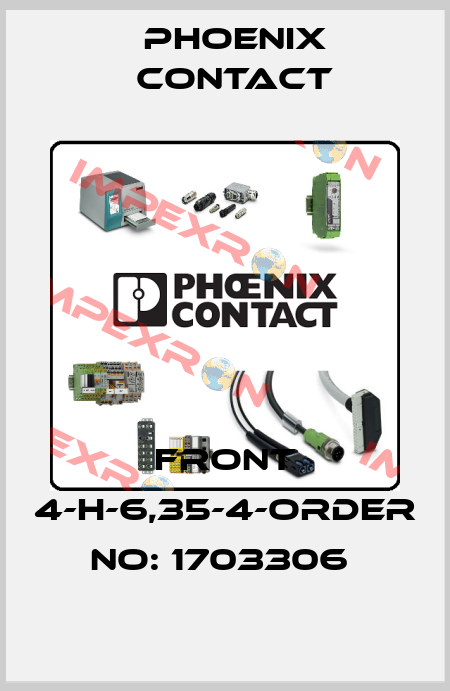 FRONT 4-H-6,35-4-ORDER NO: 1703306  Phoenix Contact