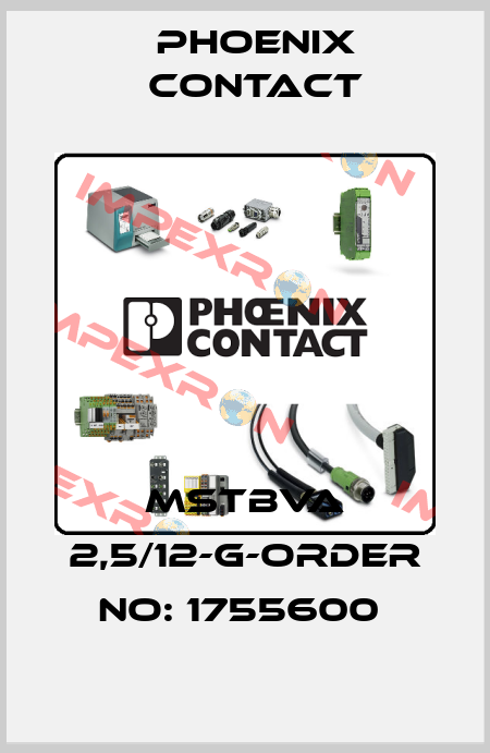 MSTBVA 2,5/12-G-ORDER NO: 1755600  Phoenix Contact