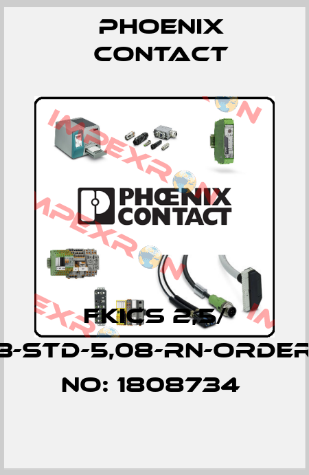 FKICS 2,5/ 3-STD-5,08-RN-ORDER NO: 1808734  Phoenix Contact