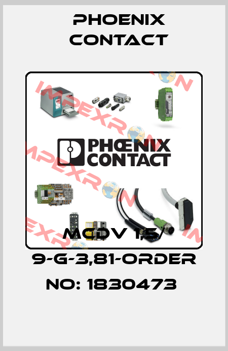 MCDV 1,5/ 9-G-3,81-ORDER NO: 1830473  Phoenix Contact