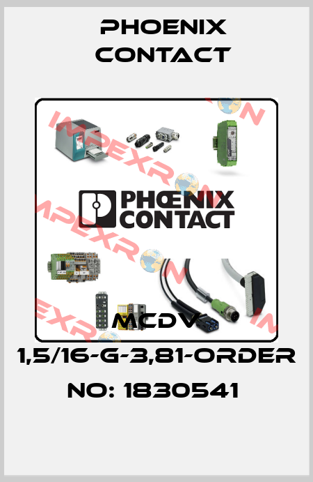MCDV 1,5/16-G-3,81-ORDER NO: 1830541  Phoenix Contact