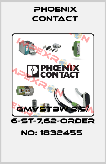 GMVSTBW 2,5/ 6-ST-7,62-ORDER NO: 1832455  Phoenix Contact
