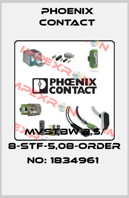 MVSTBW 2,5/ 8-STF-5,08-ORDER NO: 1834961  Phoenix Contact