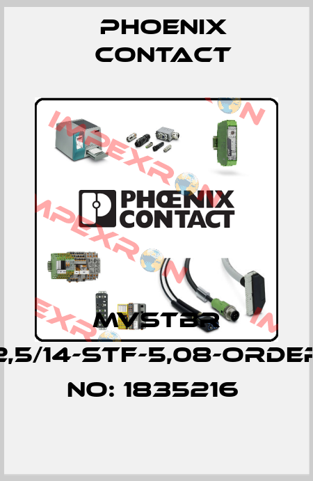 MVSTBR 2,5/14-STF-5,08-ORDER NO: 1835216  Phoenix Contact
