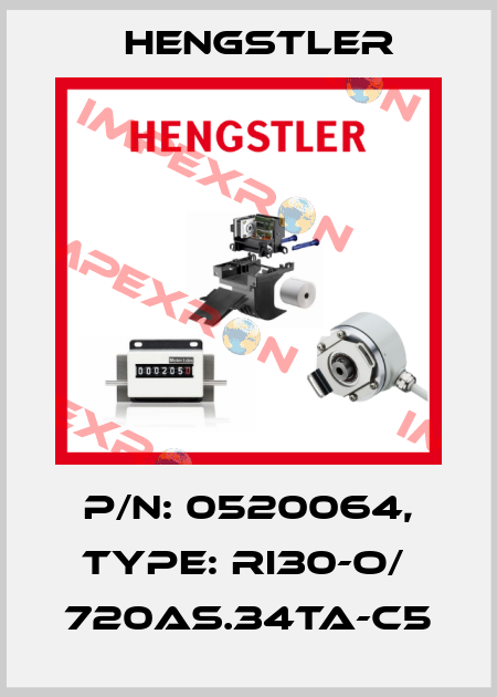 p/n: 0520064, Type: RI30-O/  720AS.34TA-C5 Hengstler