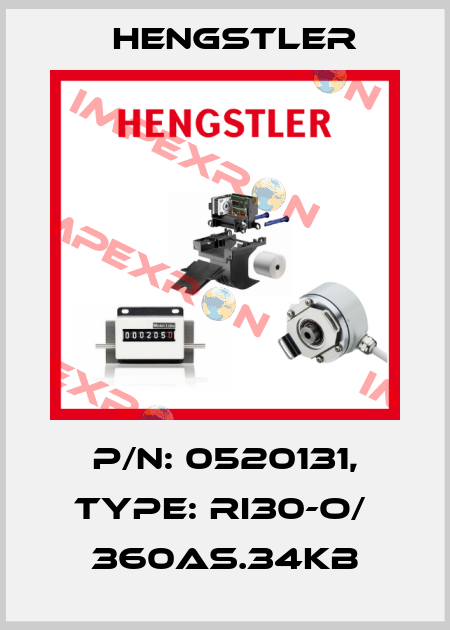 p/n: 0520131, Type: RI30-O/  360AS.34KB Hengstler