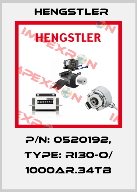 p/n: 0520192, Type: RI30-O/ 1000AR.34TB Hengstler
