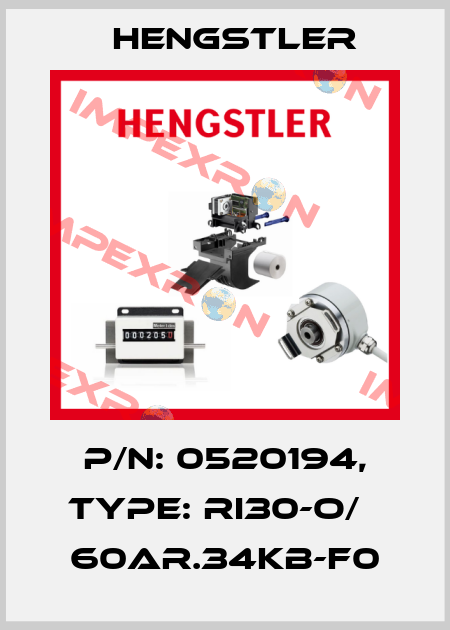 p/n: 0520194, Type: RI30-O/   60AR.34KB-F0 Hengstler