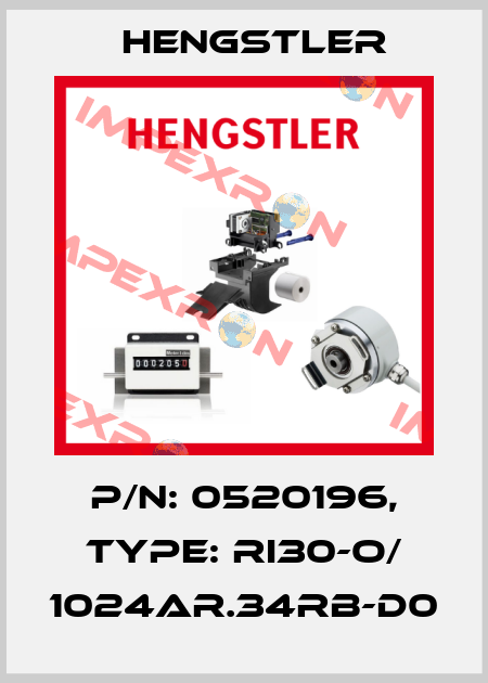 p/n: 0520196, Type: RI30-O/ 1024AR.34RB-D0 Hengstler