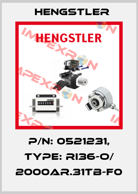p/n: 0521231, Type: RI36-O/ 2000AR.31TB-F0 Hengstler