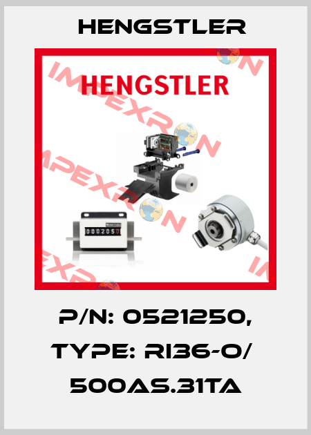 p/n: 0521250, Type: RI36-O/  500AS.31TA Hengstler