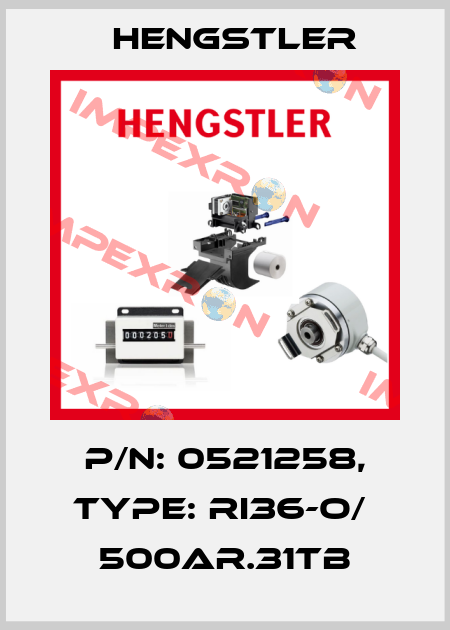 p/n: 0521258, Type: RI36-O/  500AR.31TB Hengstler