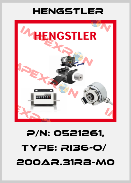 p/n: 0521261, Type: RI36-O/  200AR.31RB-M0 Hengstler