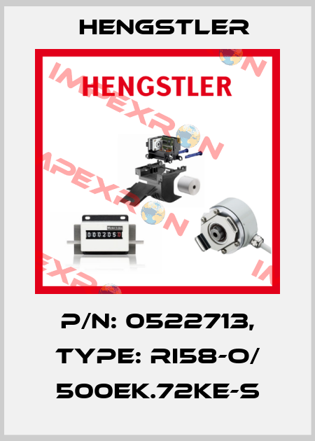 p/n: 0522713, Type: RI58-O/ 500EK.72KE-S Hengstler