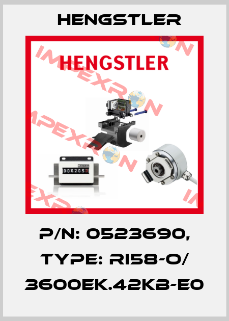 p/n: 0523690, Type: RI58-O/ 3600EK.42KB-E0 Hengstler