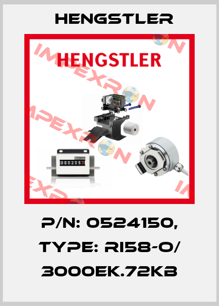 p/n: 0524150, Type: RI58-O/ 3000EK.72KB Hengstler