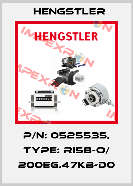 p/n: 0525535, Type: RI58-O/ 200EG.47KB-D0 Hengstler