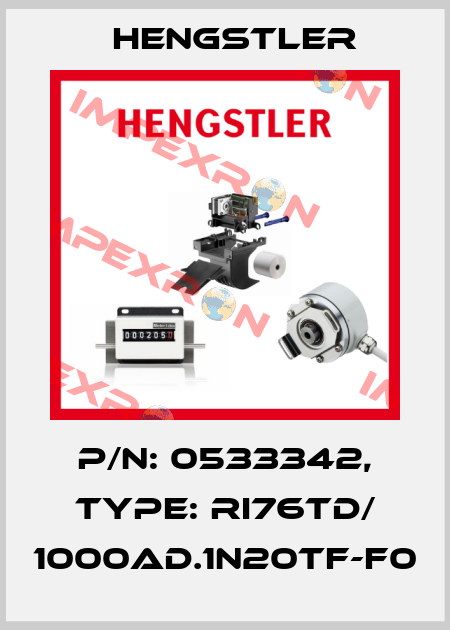 p/n: 0533342, Type: RI76TD/ 1000AD.1N20TF-F0 Hengstler