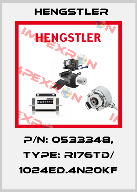p/n: 0533348, Type: RI76TD/ 1024ED.4N20KF Hengstler