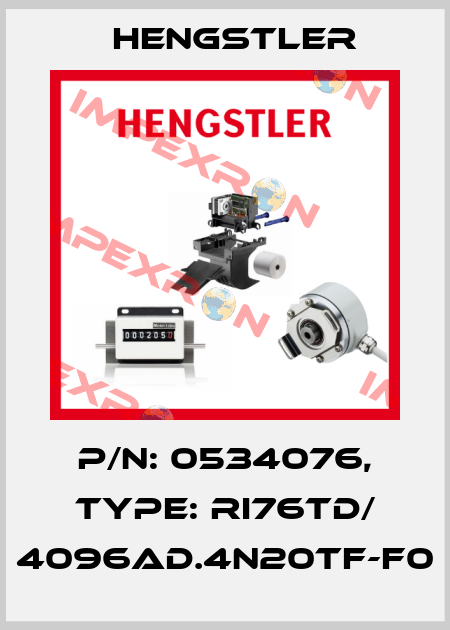 p/n: 0534076, Type: RI76TD/ 4096AD.4N20TF-F0 Hengstler