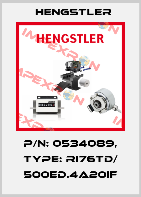 p/n: 0534089, Type: RI76TD/ 500ED.4A20IF Hengstler