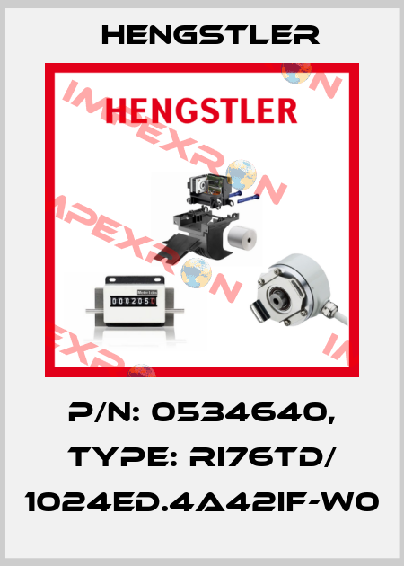 p/n: 0534640, Type: RI76TD/ 1024ED.4A42IF-W0 Hengstler