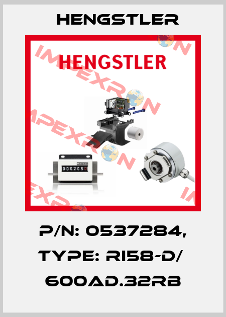 p/n: 0537284, Type: RI58-D/  600AD.32RB Hengstler