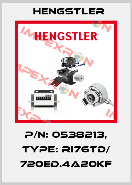p/n: 0538213, Type: RI76TD/ 720ED.4A20KF Hengstler