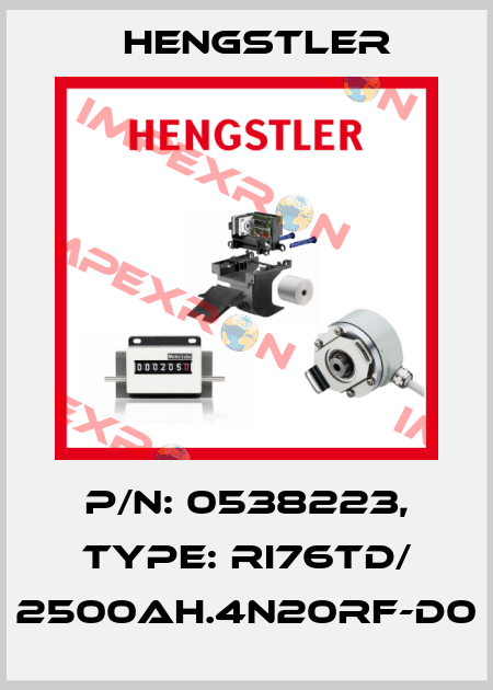 p/n: 0538223, Type: RI76TD/ 2500AH.4N20RF-D0 Hengstler