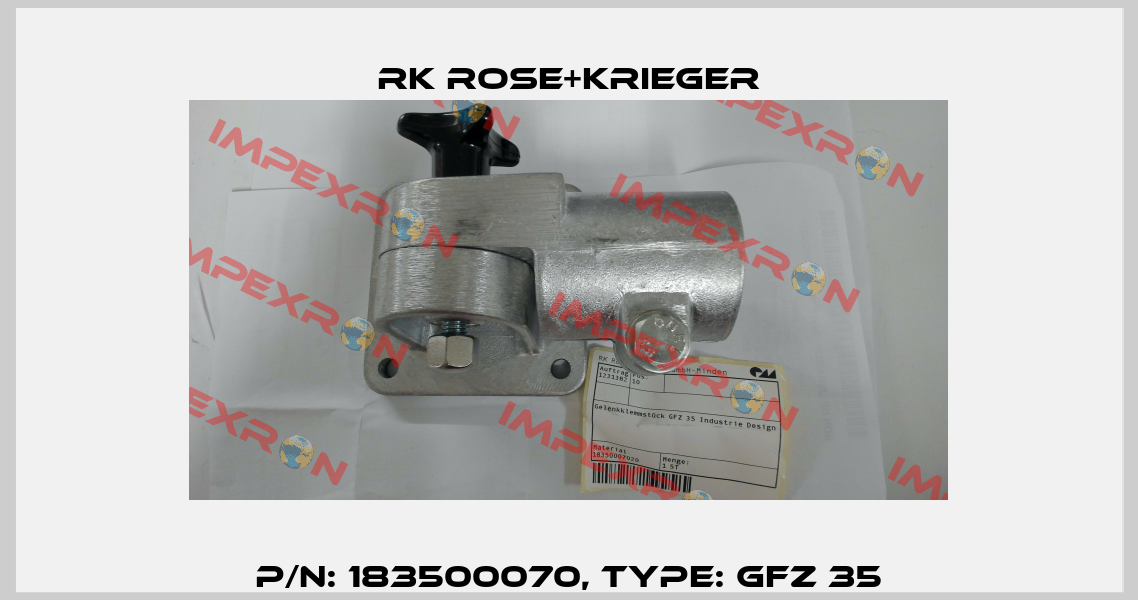 P/N: 183500070, Type: GFZ 35 RK Rose+Krieger