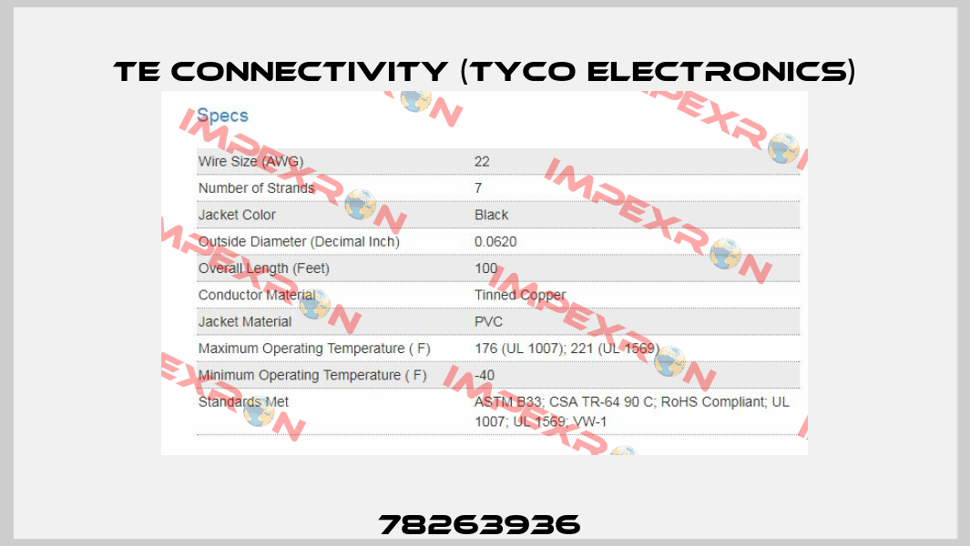 78263936  TE Connectivity (Tyco Electronics)