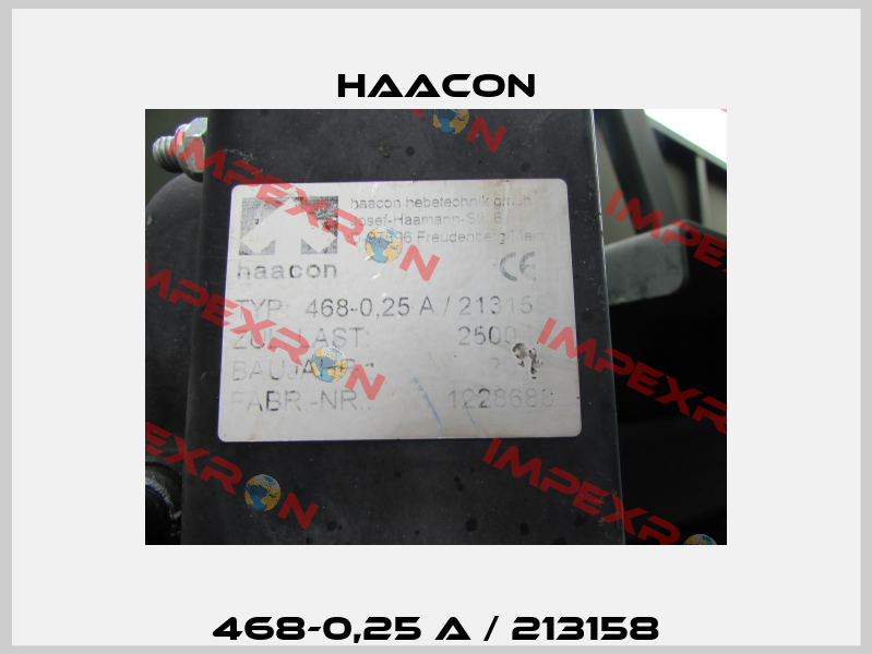 468-0,25 A / 213158 haacon