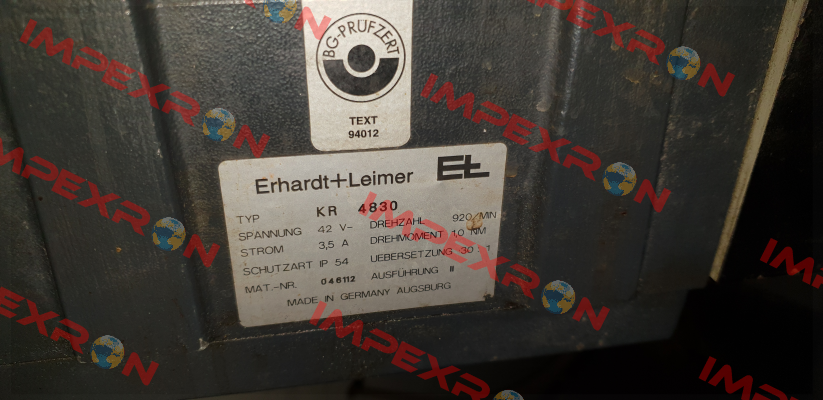 Type: KR 4830, obsolete replaced by  KR60 Erhardt Leimer